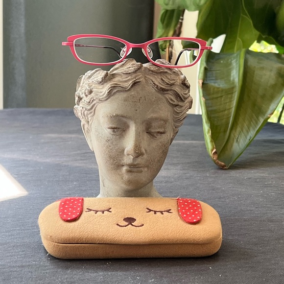 Bevel Eyeglasses Debbie Pink Berry Frame Case Japan 46-17 Titanium Vintage Y2K - Picture 1 of 13